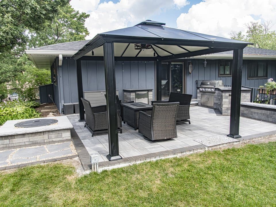 Naperville patio + fire feature